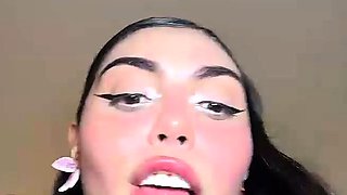 Two horny Latinas suck big cocks and take hard pounding live