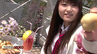 Wild Asian teen Ryo Asakas tantalizing body tempts in sultry steamy shower scene