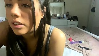 Chubby Brunette Big Boobs Dildo Masturbation