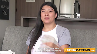 MASSIVE TITS Latina Face Fucked ROUGH By Monster Cock In Amateur Casting