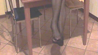 Black Stockings Shoeplay