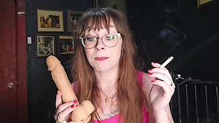 Ms. Thrope Smokes and the Smoking Mouth Dildo