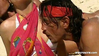 Kathy Anderson Moans While Being Double Plugged on the Beach - Private Porn Sex Videos