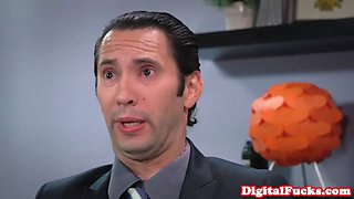 Busty teen babe pussyfucked at fancy fest