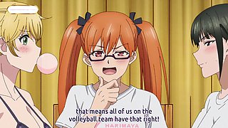 Tall anime volleyball ultra-cutie plows man rock hard in dormitory fuck-fest