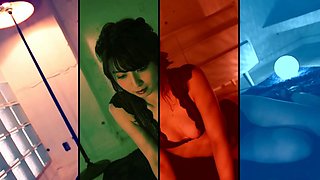 Young amateur web cam teen couple having sex POV style