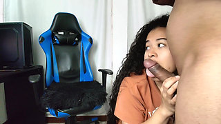He sucks me and gets fucked on all fours, very slutty ema