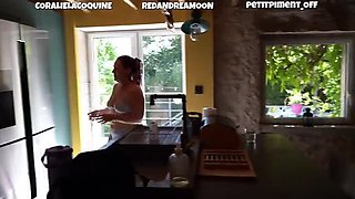 Redandreamoon & Coralielacoquine French Vlog: Poolside Blowjob and Handjob with BBW Nude Fun