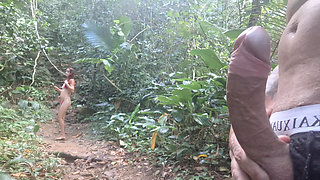 Girl Caught Me Masturbating on the Trail and Watched Me