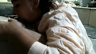 Secretary Blowjob in the Morning in My Office