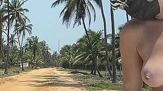 Batty Lux Topless Car Washing Busty Blonde Cleaning Car with Big Natural Tits