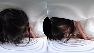 Glamour teen coquette exciting VR video