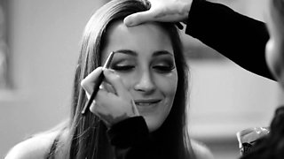 Two gorgeous brunette lesbian babes