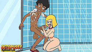 Sex-hungry Stepmom Joins Her Stepson in the Shower. Cartoon