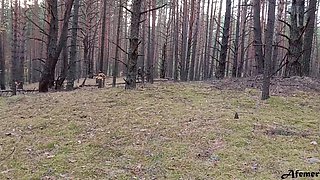 Horny Babe Caught in the Forest and Doggystyle Fucked