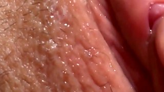 MILF Stepmom's Wet Pussy as Close as Possible. Smell My Pussy and Lick It.