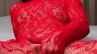 I Love This Fishnet Bodysuit so Much That When I Put It on, I Can't Help but Touch My Pussy.