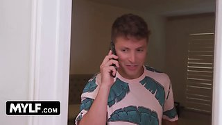 Step son finds secret messy pictures of his step mother and confronts her about it - mylf