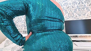 Add to the Sparkle in BBW StepAunt Janes Party Dress with Your Cum