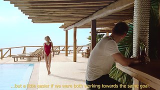 Dirty duo Erik & Olivia indulge in a raunchy anal romp by the pool