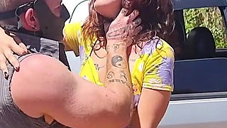 Couple Goes Camping on Halloween and His Wife Ends up Being Fucked by Monster