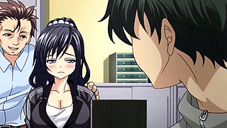 Busty Anime Maid with Big Cock Action