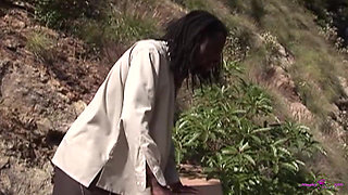 Sexy Brunette Touches Her Pussy by the Pool and Gets Anal Fucked by a BBC