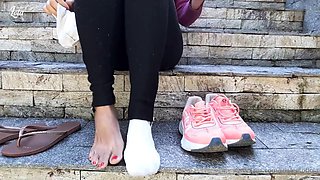 Linsey Dawn solo foot fetish