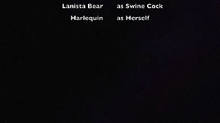 Part 2:- Swine Cock Give Harlequin A New Toy!