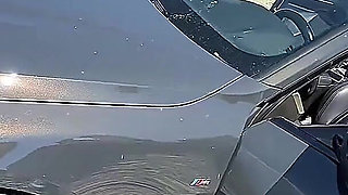 Rough Outdoor Fuck on the Car in Montenegro- Sexy Brunette Latina Show Extreme Blowjob and Fuck Doggy Style in POV