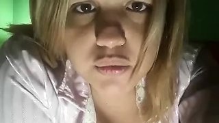 Orgasm of blonde Teen with big boobs