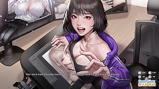 Behind the scenes of a cartoon fantasy with a camera guy