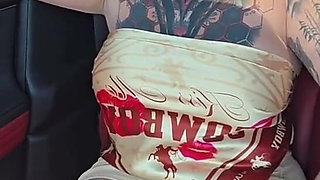 StepMom Catches StepSon Touching Himself in the Car with Her.
