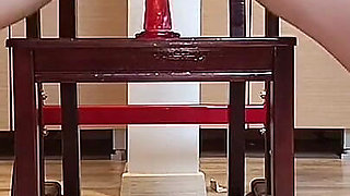 Jumping on the Dildo with Orgasm
