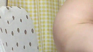 Observe Girl's Boobs, Thighs, Legs, Crotch in Bra-less Short Gym Clothes Shirt and High-cut Thong Leotard From Under the Desk