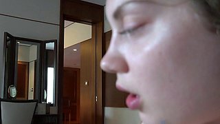 Sweet amateur teen GF jerking dick 2