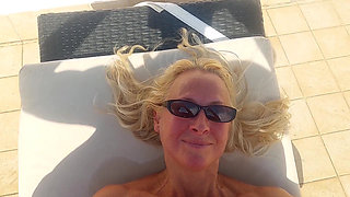 Amateur Blonde Mature Wife Enjoys It Outdoors