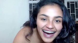 Dayana dances naked in front of the window- tits slapping