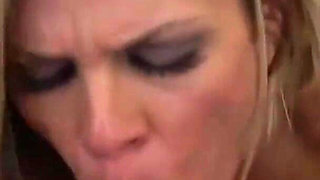 Hot Blonde Sucks a Long Dick Until He Cums in Her Mouth