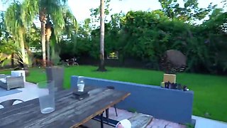 super-fucking-hot sis tears up pesky good-sized beef whistle brother-in-law by the pool