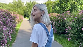 Russian Blonde's Fetish Passion Ignites in Public Outdoor Heat