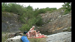 Old Couple Involves a Young Blonde Teen in a Dirty Threesome