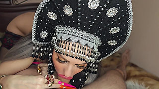 Blowjob From Slavic Bimbo, Facial Cumshot