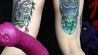 Sexy hottie Anetta Keys enjoys a solo toy masturbation