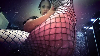 You are weak for my feet in fishnets JOI