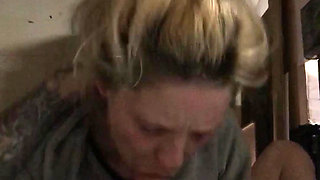 Tiny Blonde Spinner Sucks a Big Cock and Then Rides It