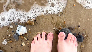 Barefoot Walking on the Beach Sfw