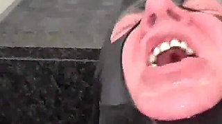 Golden Shower in Masked Face and Mouth