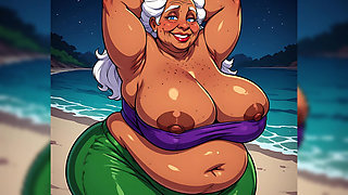 Thick BBW Indian Women at Beach Ai