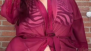 Plus-size Woman with Lush Curves in Zebra Lingerie: Provocative and Sensual in Bed